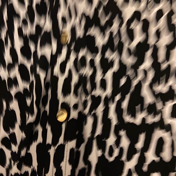 Vintage Calvin Klein White and Black Career Blouse - Picture 2 of 5